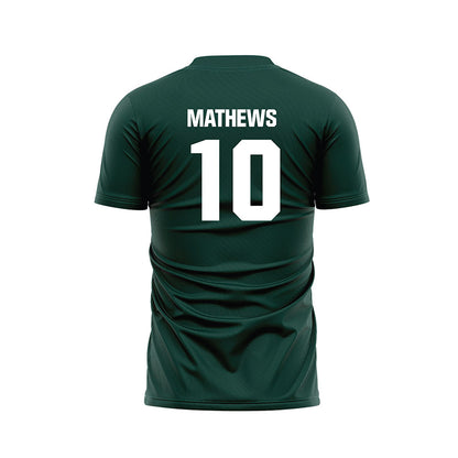 Michigan State - NCAA Women's Soccer : Emily Mathews - Green Soccer Jersey