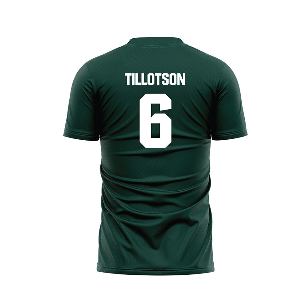 Michigan State - NCAA Women's Soccer : Remini Tillotson - Green Soccer Jersey-1