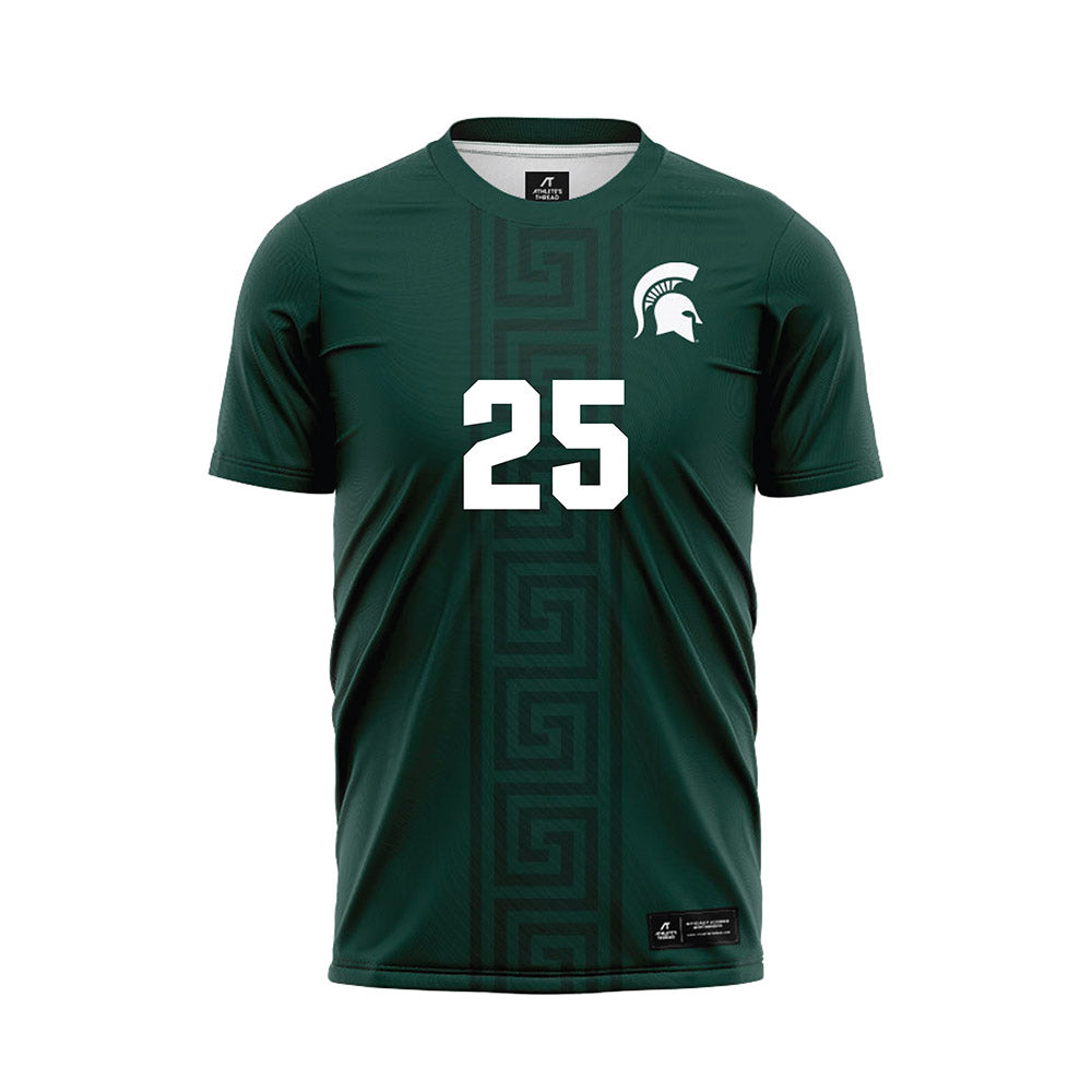 Michigan State - NCAA Women's Soccer : Samantha Maroni - Green Soccer Jersey-0