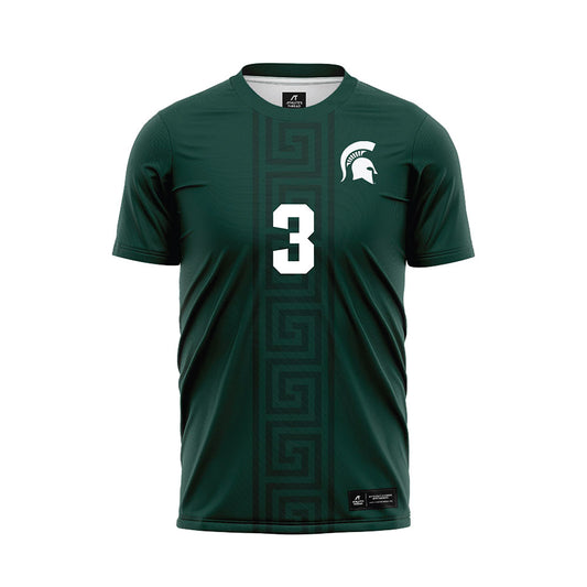 Michigan State - NCAA Women's Soccer : Taya Hjorth - Green Soccer Jersey