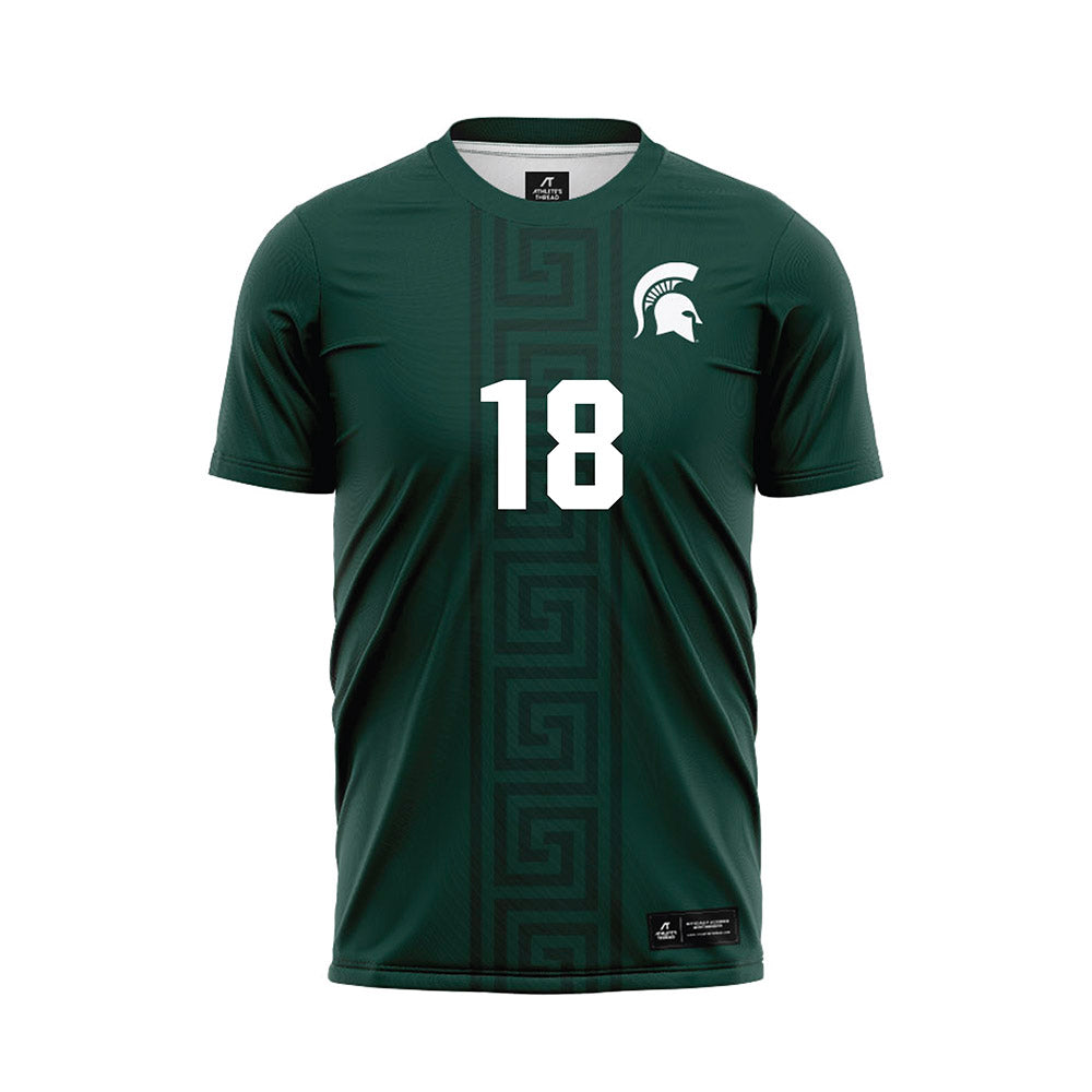 Michigan State - NCAA Women's Soccer : Justina Gaynor - Green Soccer Jersey