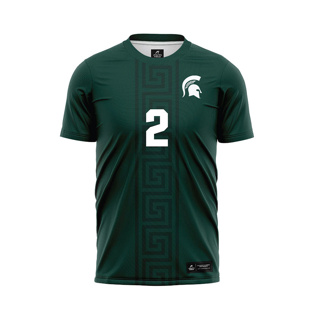 Michigan State - NCAA Women's Soccer : Sofia Beerworth - Green Soccer Jersey-0