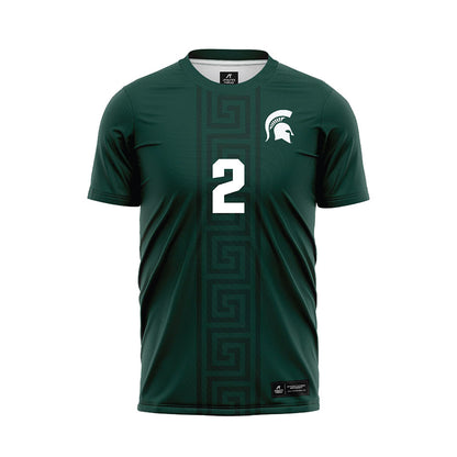Michigan State - NCAA Women's Soccer : Sofia Beerworth - Green Soccer Jersey-0
