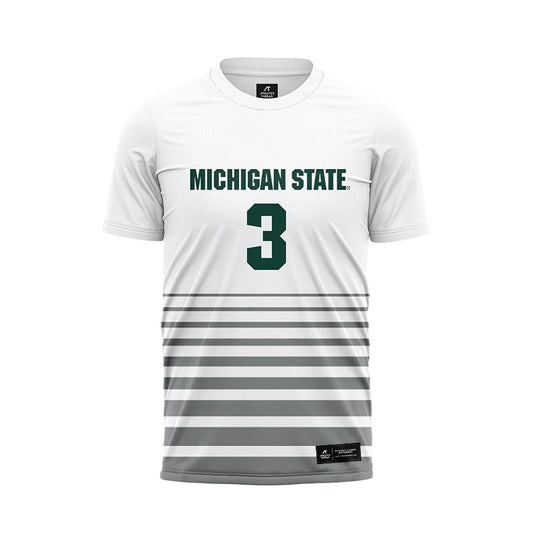 Michigan State - NCAA Women's Soccer : Taya Hjorth - White Soccer Jersey