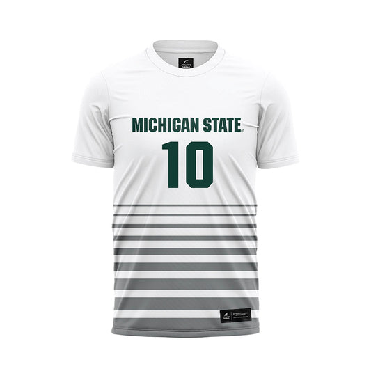 Michigan State - NCAA Women's Soccer : Emily Mathews - White Soccer Jersey