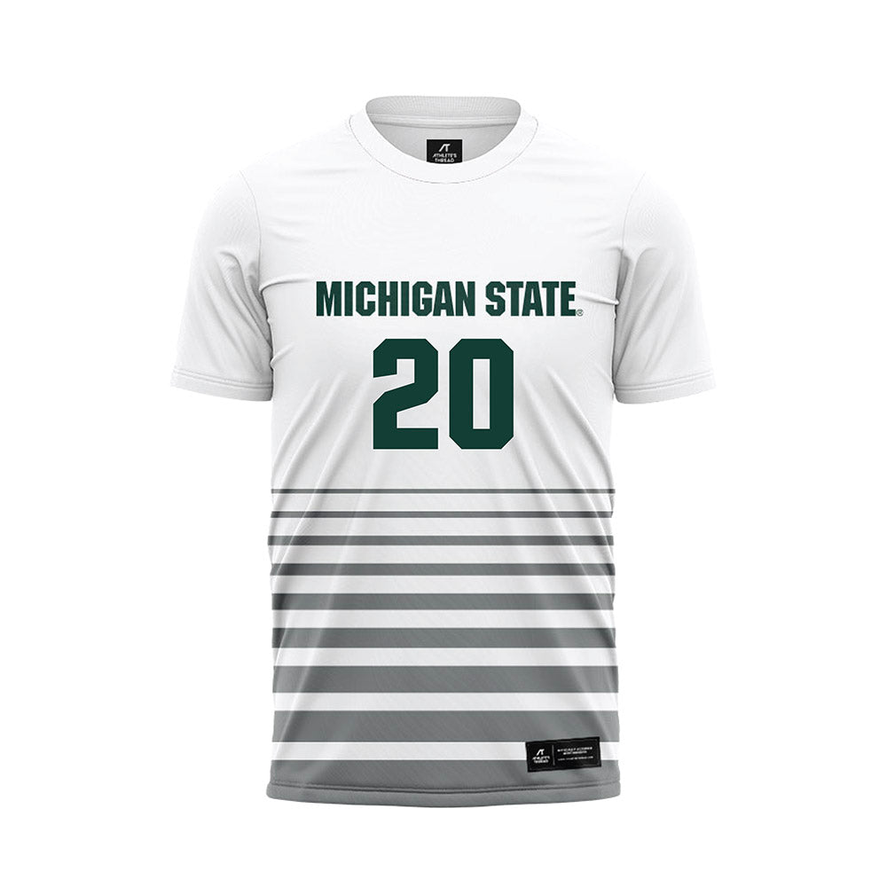 Michigan State - NCAA Women's Soccer : Shelby Vaughn - White Soccer Jersey-0