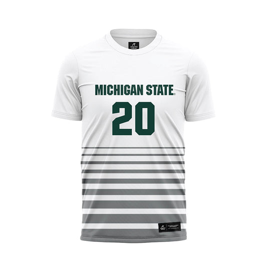 Michigan State - NCAA Women's Soccer : Shelby Vaughn - White Soccer Jersey-0