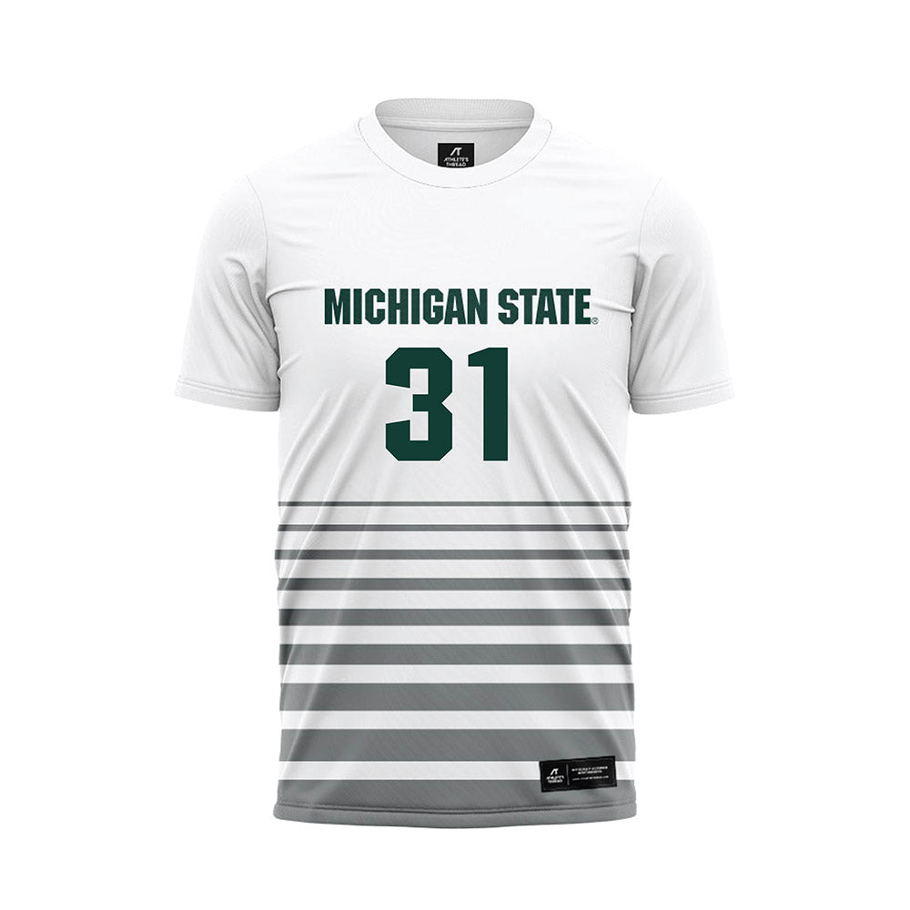 Michigan State - NCAA Women's Soccer : Ava Lutke - White Soccer Jersey-0