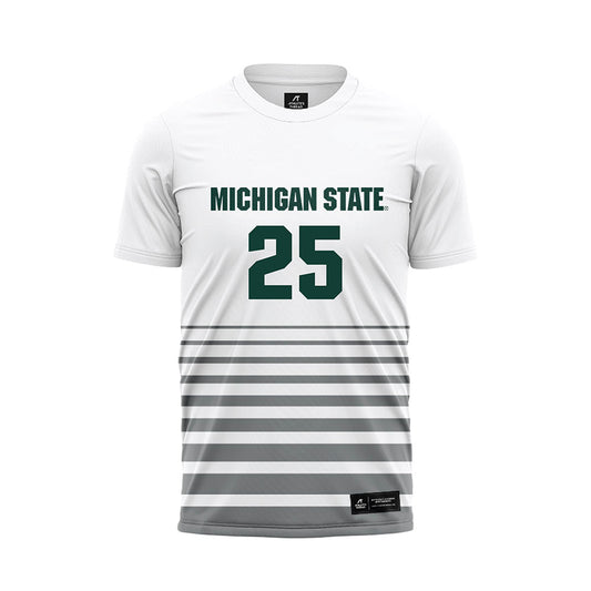 Michigan State - NCAA Women's Soccer : Samantha Maroni - White Soccer Jersey-0