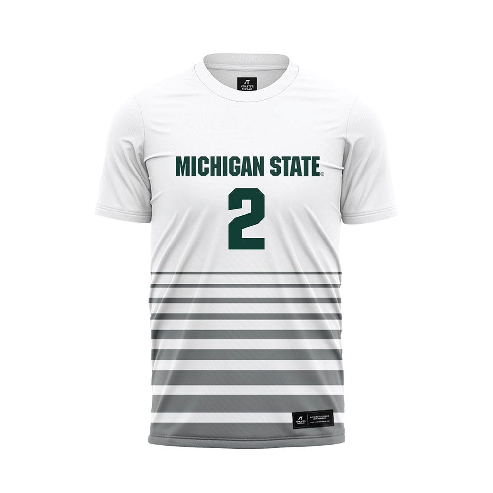Michigan State - NCAA Women's Soccer : Sofia Beerworth - White Soccer Jersey-0