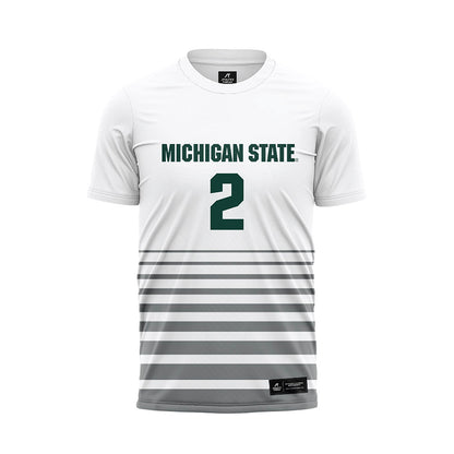Michigan State - NCAA Women's Soccer : Sofia Beerworth - White Soccer Jersey-0