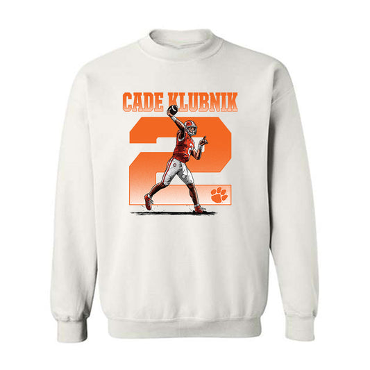 Clemson - NCAA Football : Cade Klubnik - Individual Caricature Crewneck Sweatshirt