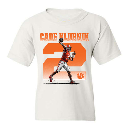 Clemson - NCAA Football : Cade Klubnik - Individual Caricature Youth T-Shirt