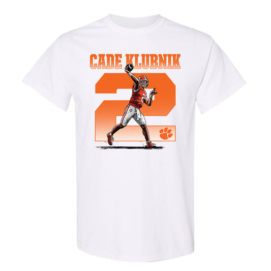 Clemson - NCAA Football : Cade Klubnik - Individual Caricature T-Shirt