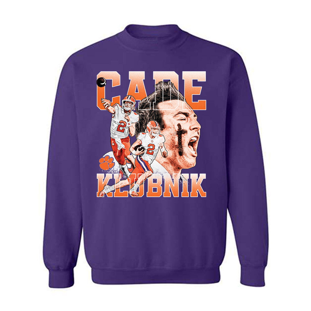 Clemson - NCAA Football : Cade Klubnik - Player Collage Crewneck Sweatshirt