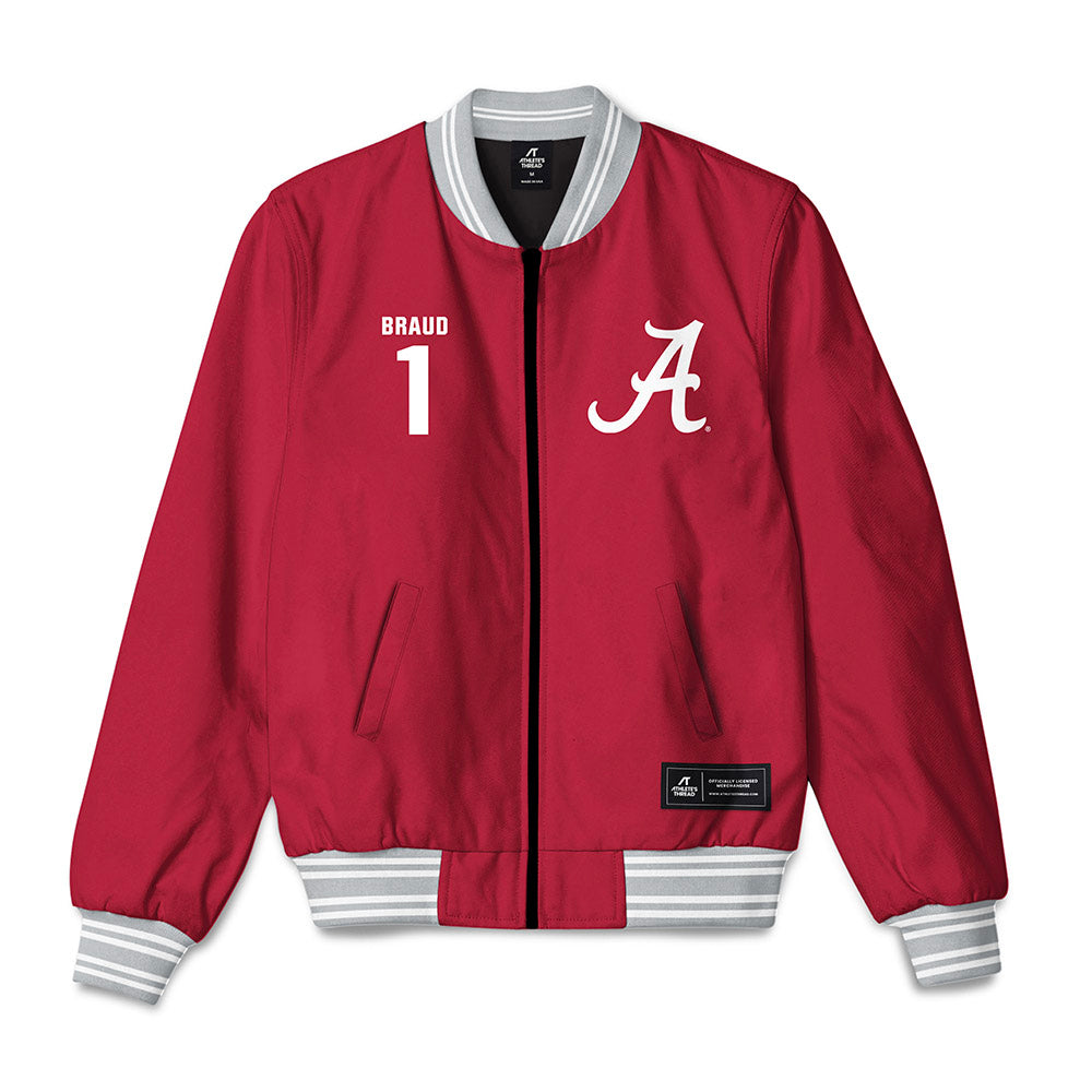 Alabama - Softball Alumni : Kayla Braud - Bomber Jacket