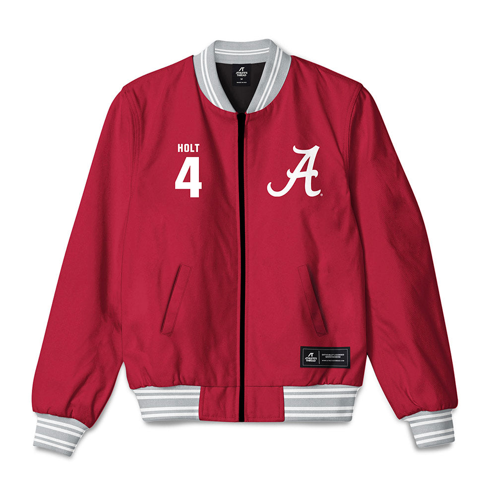 Alabama - NCAA Baseball : Brennan Holt - Bomber Jacket-0