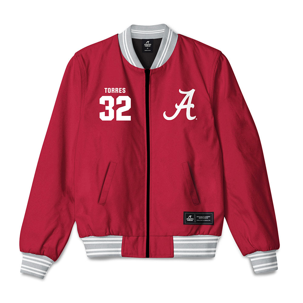 Alabama - NCAA Baseball : Jason Torres - Bomber Jacket-0