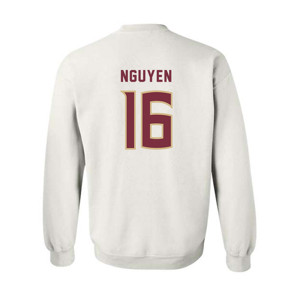 FSU - NCAA Women's Soccer : Sophia Nguyen - White Replica Shersey Crewneck Sweatshirt