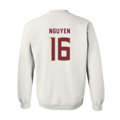FSU - NCAA Women's Soccer : Sophia Nguyen - White Replica Shersey Crewneck Sweatshirt