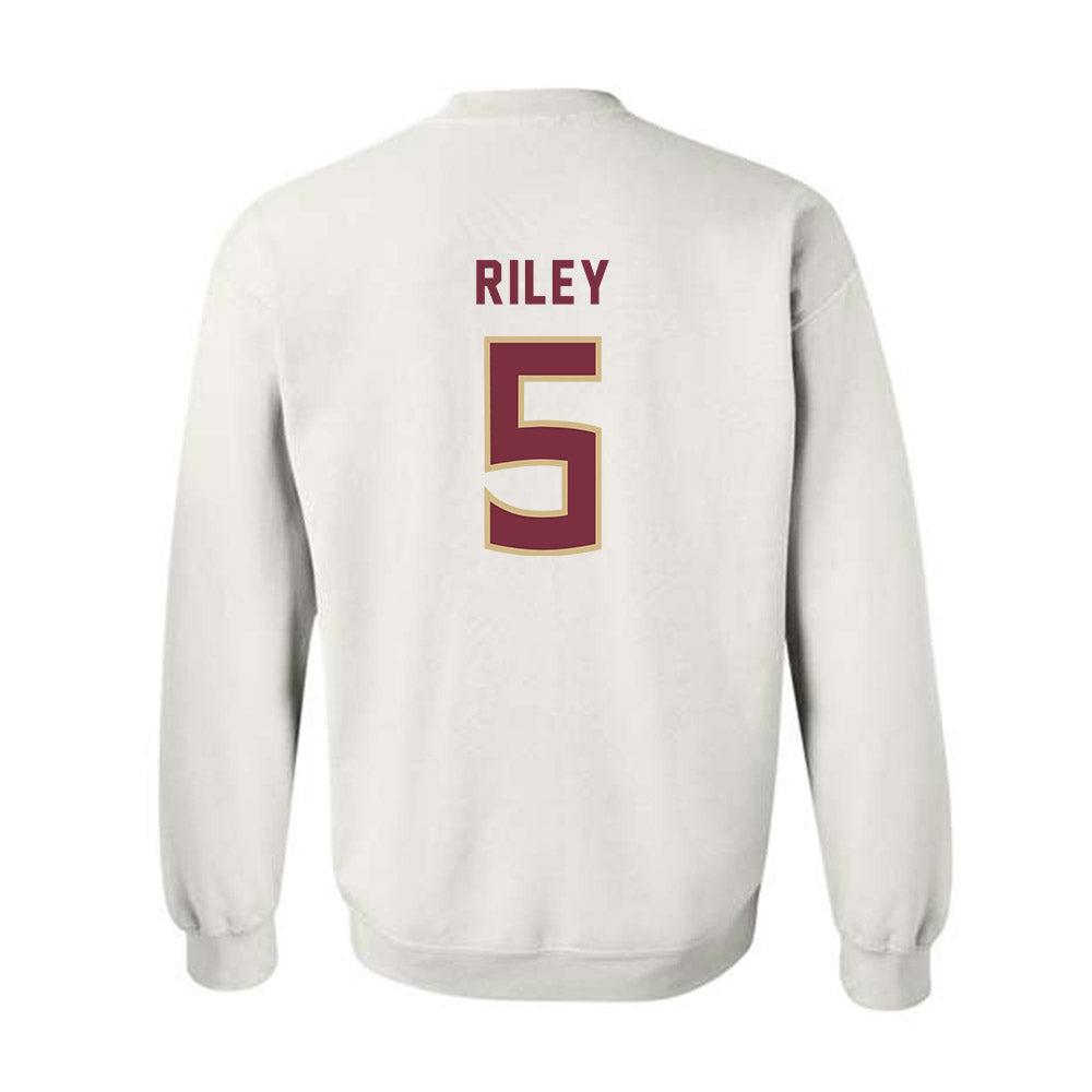 FSU - NCAA Women's Soccer : Giana Riley - White Replica Shersey Crewneck Sweatshirt