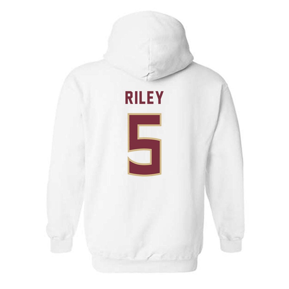 FSU - NCAA Women's Soccer : Giana Riley - White Replica Shersey Hooded Sweatshirt