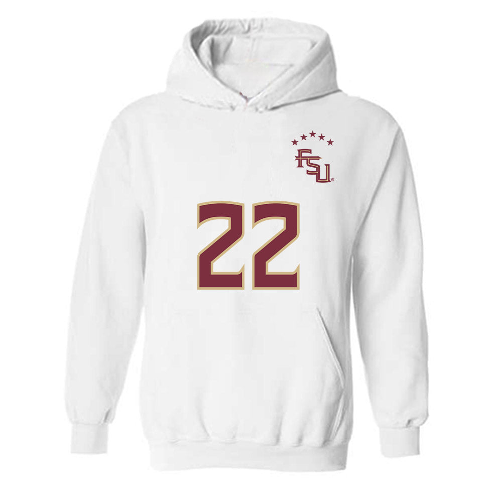 FSU - NCAA Women's Soccer : Claire Rain - Replica Shersey Hooded Sweatshirt-0