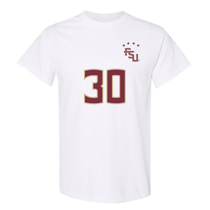 FSU - NCAA Women's Soccer : Ashlyn Puerta - White Replica Shersey T-Shirt