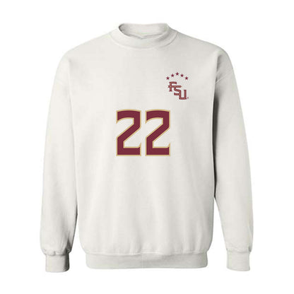 FSU - NCAA Women's Soccer : Claire Rain - Replica Shersey Crewneck Sweatshirt-0