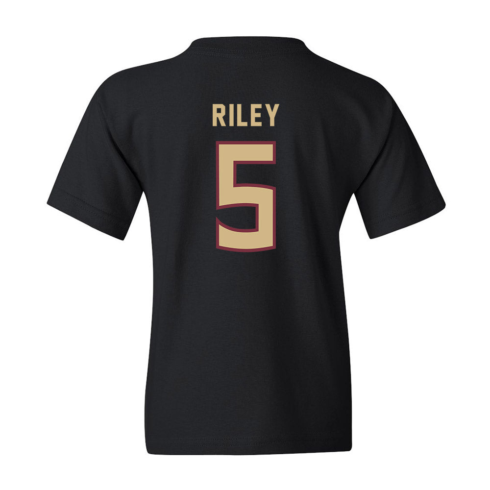 FSU - NCAA Women's Soccer : Giana Riley - Black Replica Shersey Youth T-Shirt