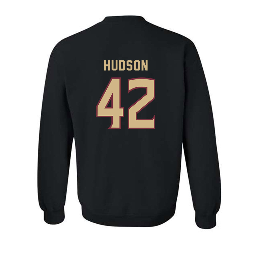 FSU - NCAA Women's Soccer : Wrianna Hudson - Black Replica Shersey Crewneck Sweatshirt