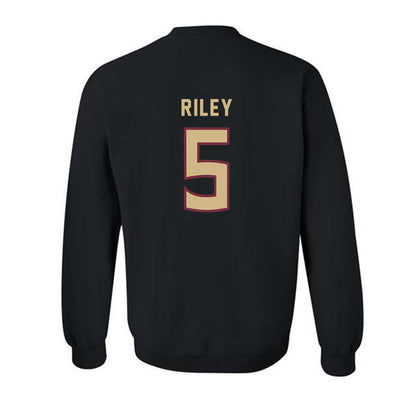 FSU - NCAA Women's Soccer : Giana Riley - Black Replica Shersey Crewneck Sweatshirt