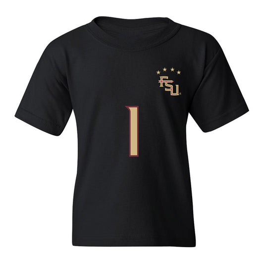 FSU - NCAA Women's Soccer : Adelyn Todd - Black Replica Shersey Youth T-Shirt