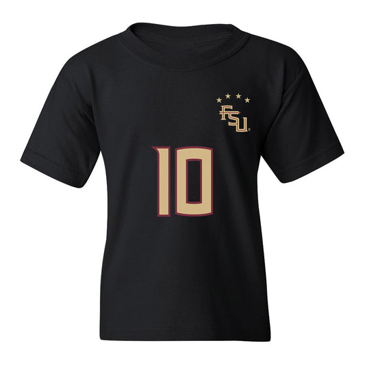 FSU - NCAA Women's Soccer : Peyton Nourse - Black Replica Shersey Youth T-Shirt