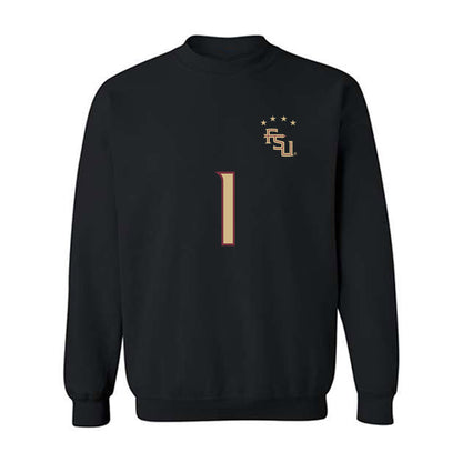 FSU - NCAA Women's Soccer : Adelyn Todd - Black Replica Shersey Crewneck Sweatshirt