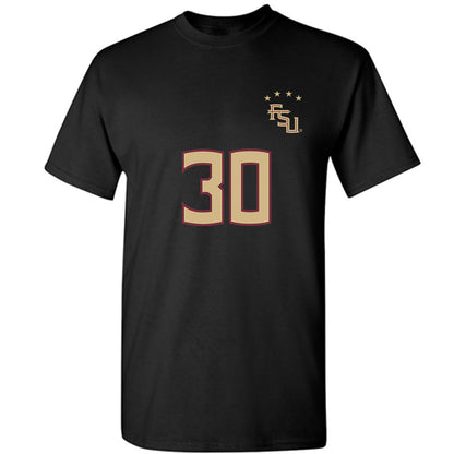 FSU - NCAA Women's Soccer : Ashlyn Puerta - Black Replica Shersey T-Shirt