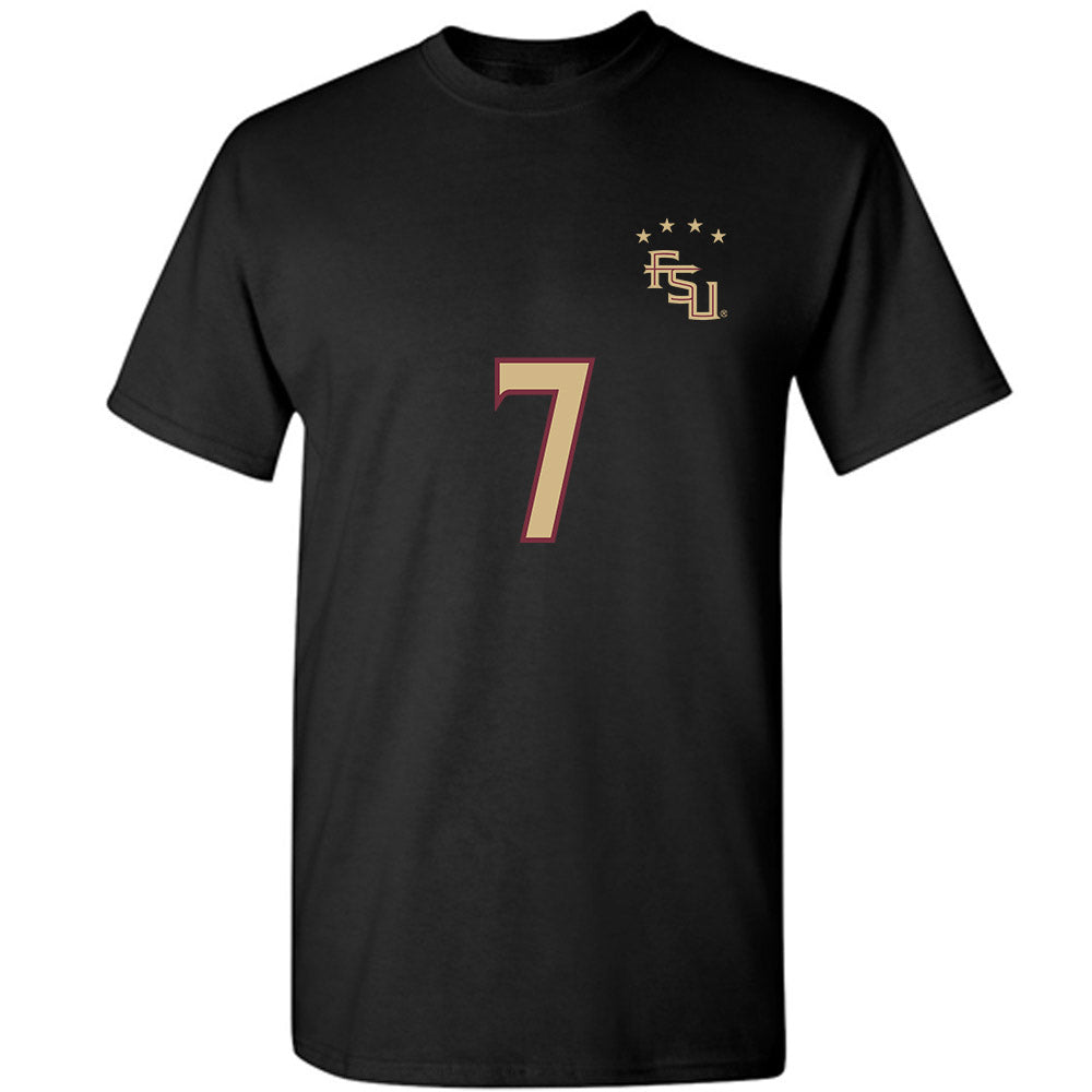 FSU - NCAA Women's Soccer : Ran Iwai - Black Replica Shersey T-Shirt