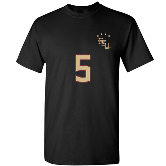 FSU - NCAA Women's Soccer : Giana Riley - Black Replica Shersey T-Shirt