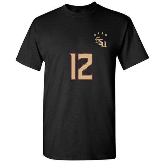 FSU - NCAA Women's Soccer : Nina Norshie - Black Replica Shersey T-Shirt