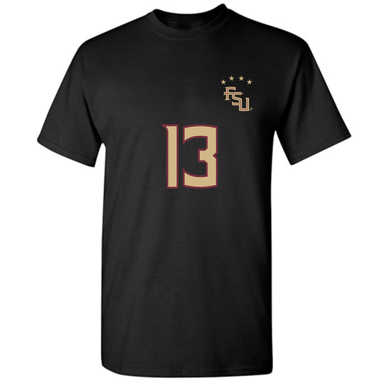 FSU - NCAA Women's Soccer : Mya Brandon - Black Replica Shersey T-Shirt-0