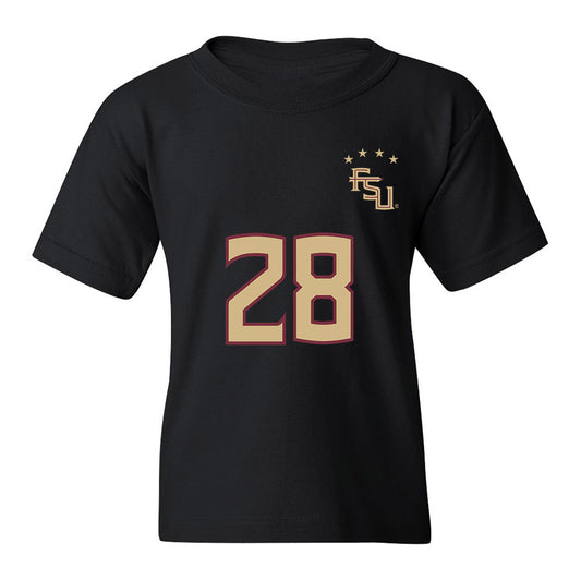 FSU - NCAA Women's Soccer : Solai Washington - Black Replica Shersey Youth T-Shirt