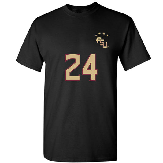 FSU - NCAA Women's Soccer : ashlyn anderson - Black Replica Shersey T-Shirt-0