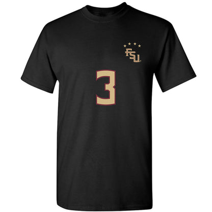 FSU - NCAA Women's Soccer : Jaida McGrew - Black Replica Shersey T-Shirt-0