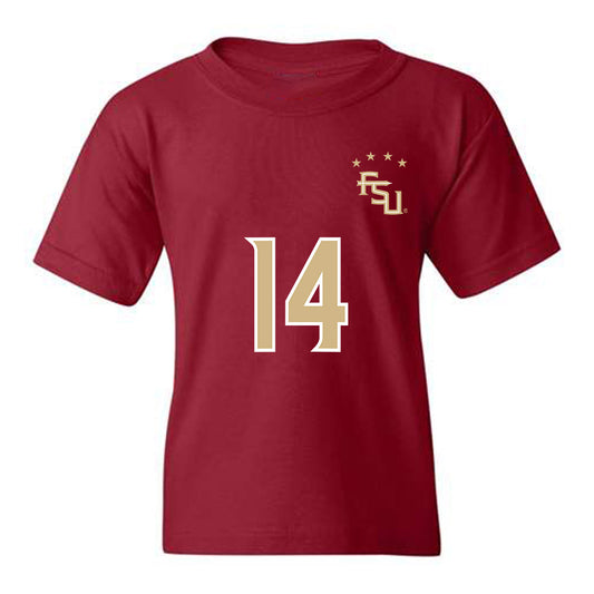 FSU - NCAA Women's Soccer : Carissa Boeckmann - Garnet Replica Shersey Youth T-Shirt