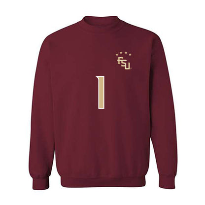 FSU - NCAA Women's Soccer : Adelyn Todd - Garnet Replica Shersey Crewneck Sweatshirt