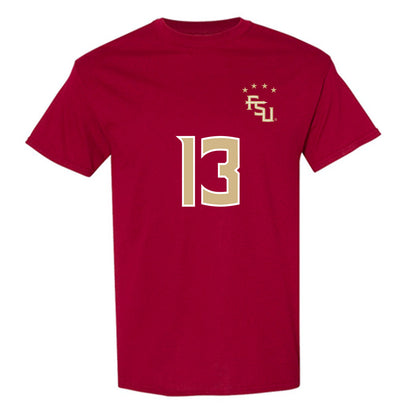 FSU - NCAA Women's Soccer : Mya Brandon - Garnet Replica Shersey T-Shirt-0