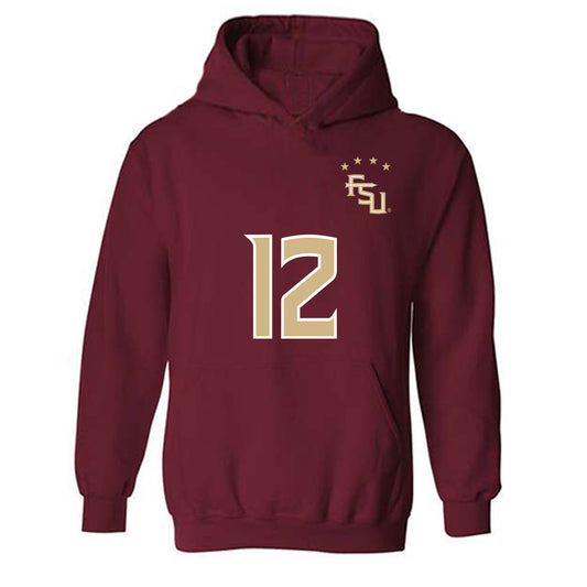 FSU - NCAA Women's Soccer : Nina Norshie - Garnet Replica Shersey Hooded Sweatshirt