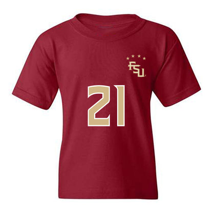 FSU - NCAA Women's Soccer : Nawreen Ahmad - Garnet Replica Shersey Youth T-Shirt-0