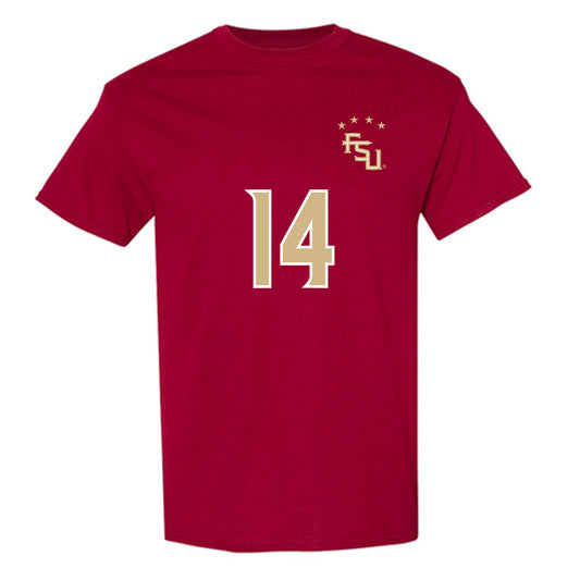 FSU - NCAA Women's Soccer : Carissa Boeckmann - Garnet Replica Shersey T-Shirt