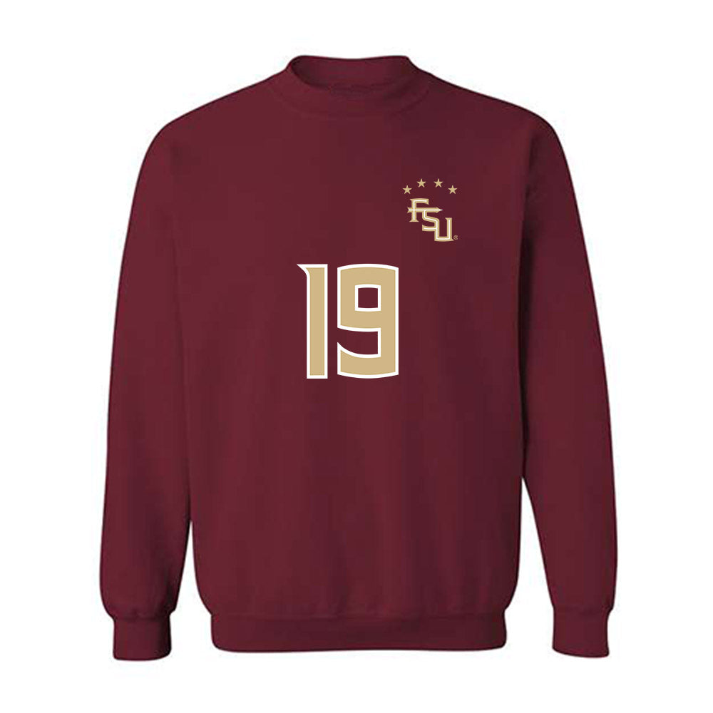FSU - NCAA Women's Soccer : Kameron Simmonds - Garnet Replica Shersey Crewneck Sweatshirt